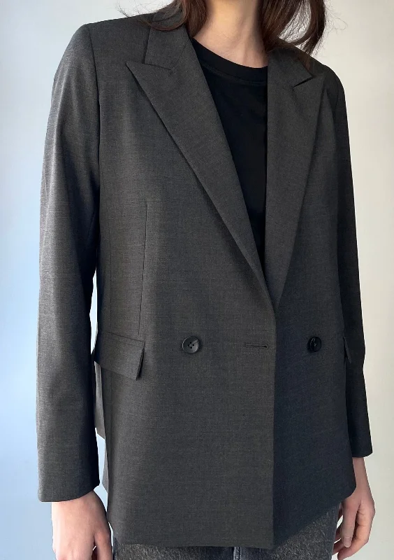 Dark Gray Blazer in Italian Wool