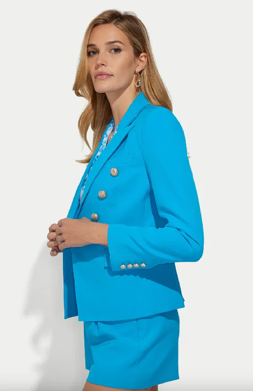 Delilah Crepe Blazer - Amalfi Blue