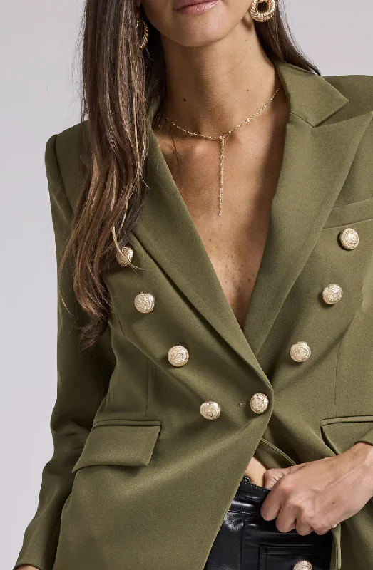 Delilah Crepe Blazer - Olive