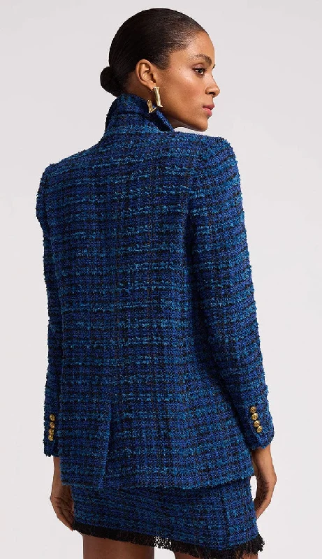 Eddie Tweed Jacket - Blue Black