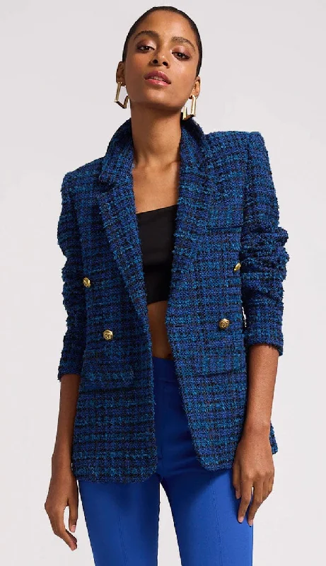 Eddie Tweed Jacket - Blue Black