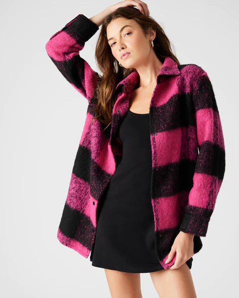 Eldridge Plaid Jacket - Hot Pink Multi