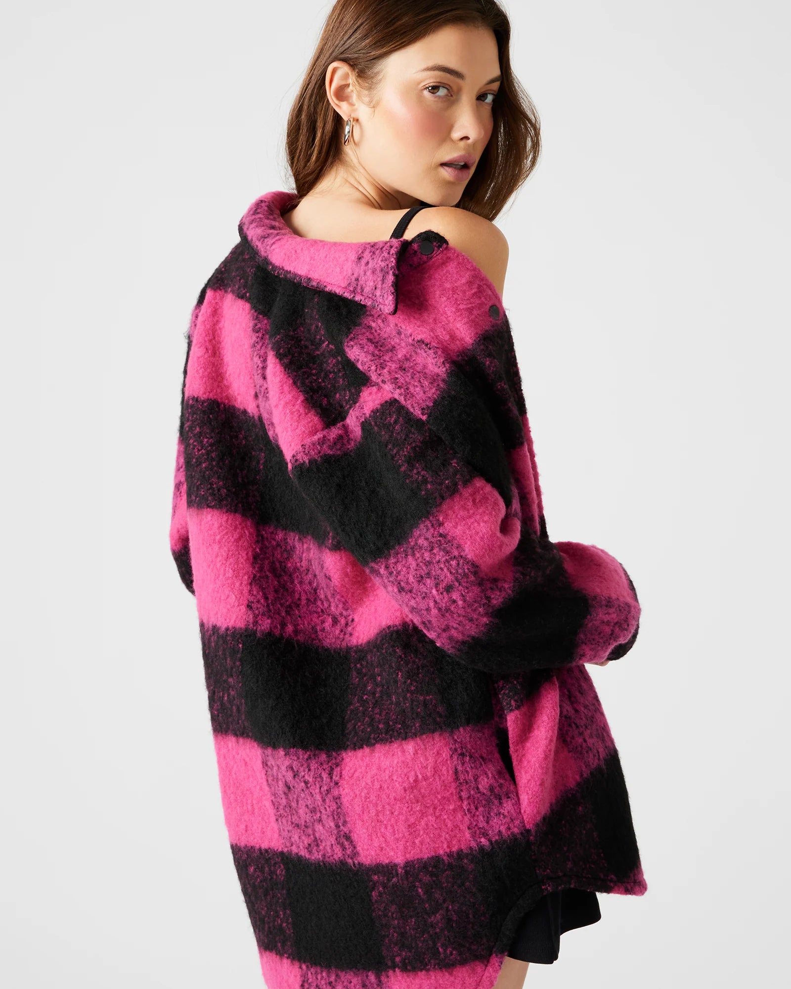 Eldridge Plaid Jacket - Hot Pink Multi