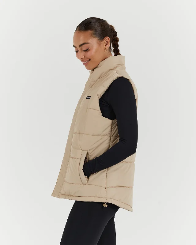 ELEMENTAL PUFFER VEST - BEIGE