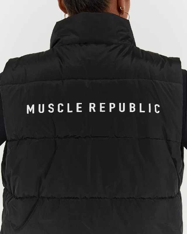 ELEMENTAL PUFFER VEST - BLACK