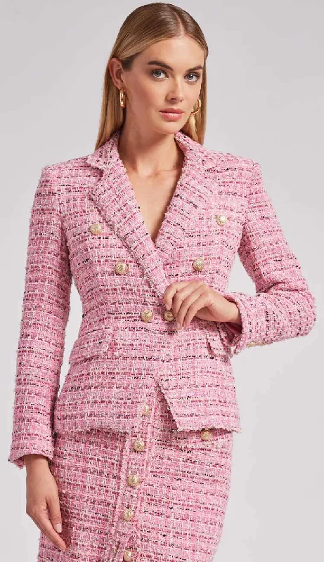 Eliza Tweed Blazer Pink Melange