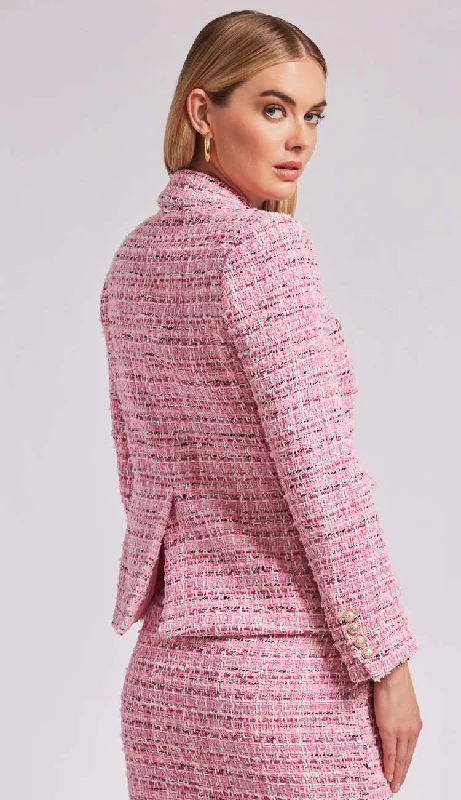 Eliza Tweed Blazer Pink Melange