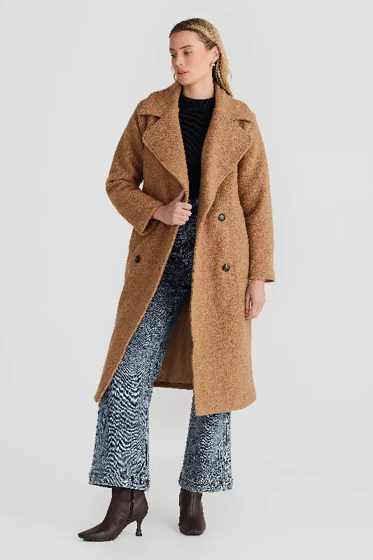 Core Oversized Coat - Hazelnut