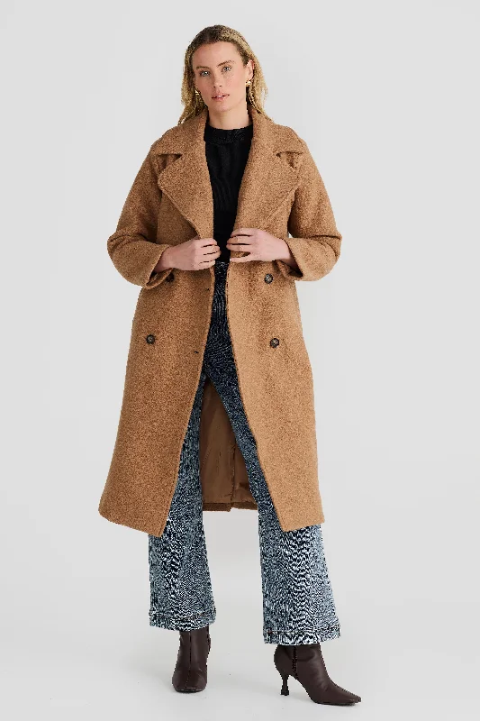 Core Oversized Coat - Hazelnut