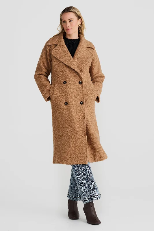 Core Oversized Coat - Hazelnut