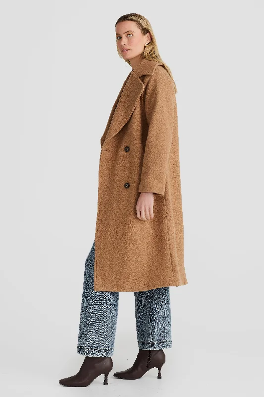 Core Oversized Coat - Hazelnut