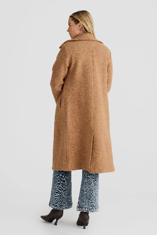 Core Oversized Coat - Hazelnut