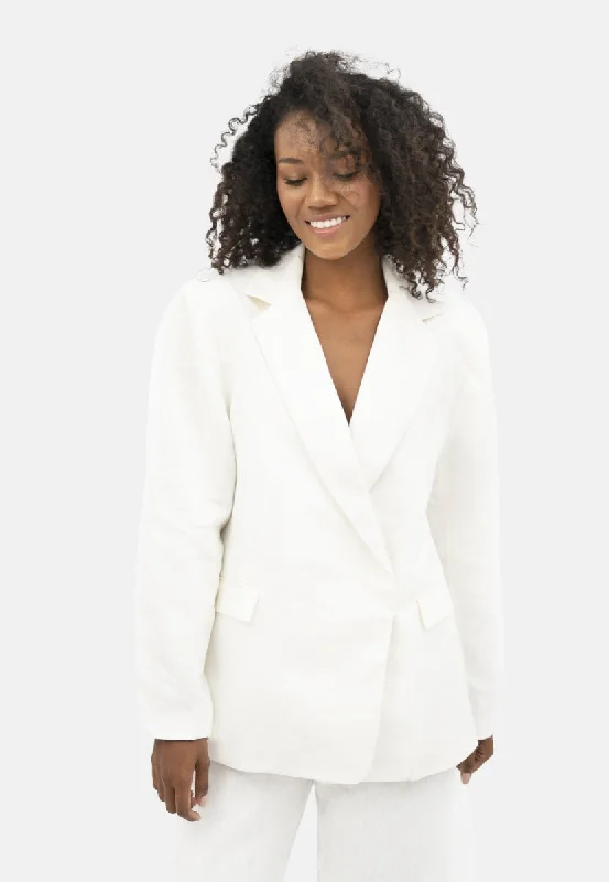 Havana Oversized Blazer White