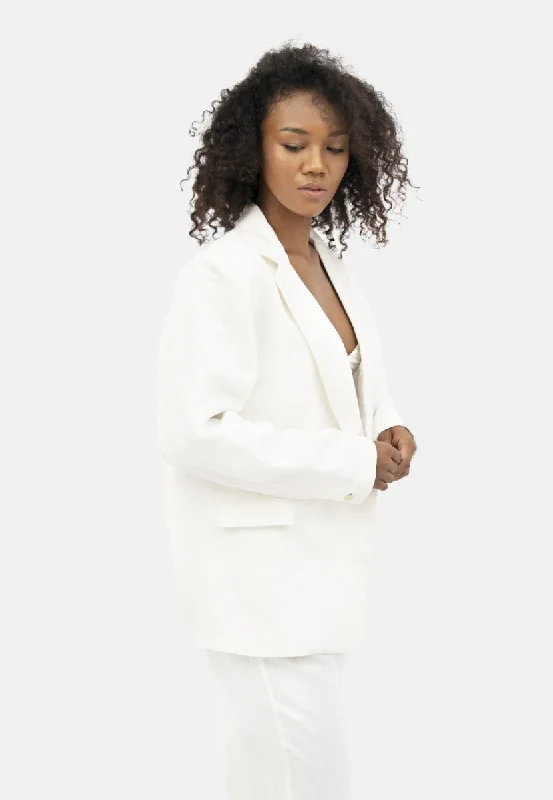 Havana Oversized Blazer White