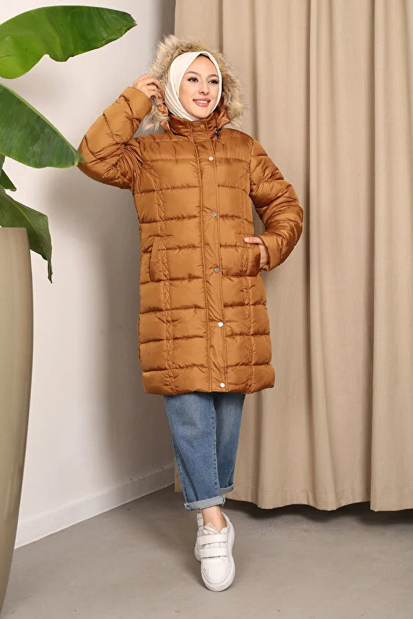 Imajbutik Womem's Hooded Puffer Coat