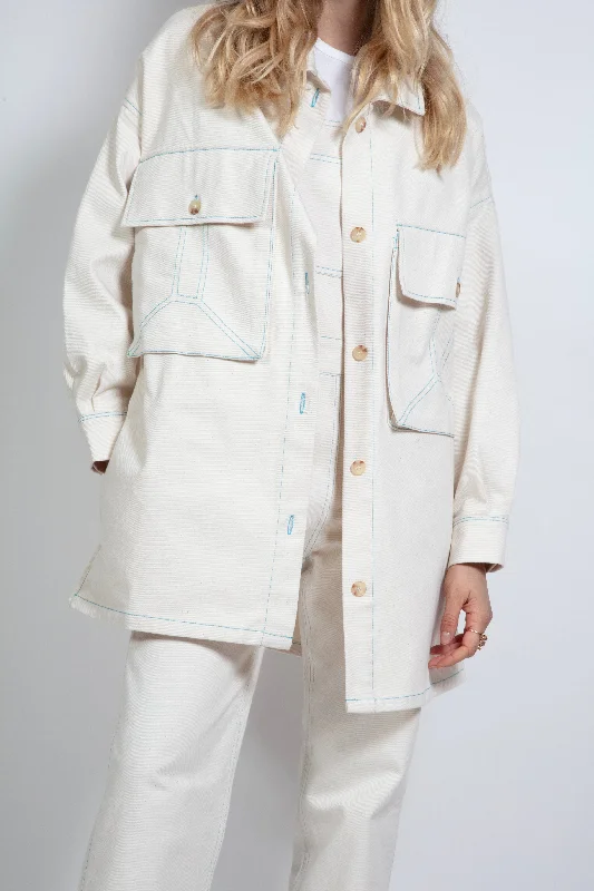 Jackie Ecru Oversized Jacket