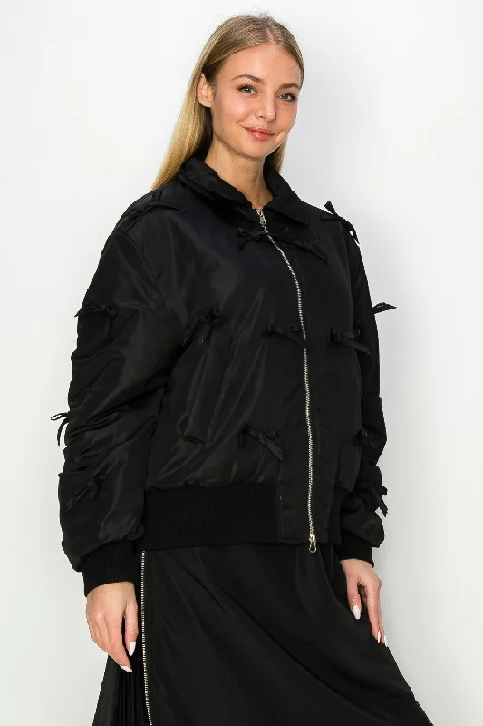 JOH Judith Bomber Jacket with Ribbons