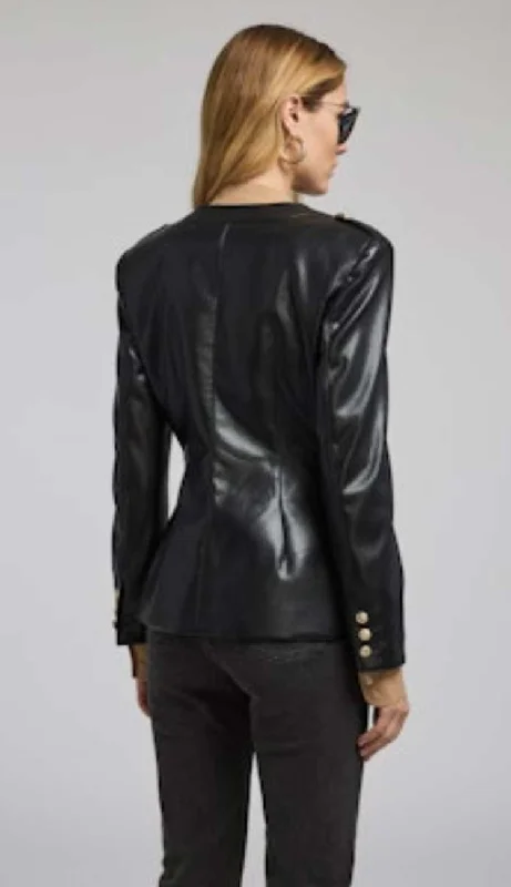 Larsine Vegan Leather Blazer