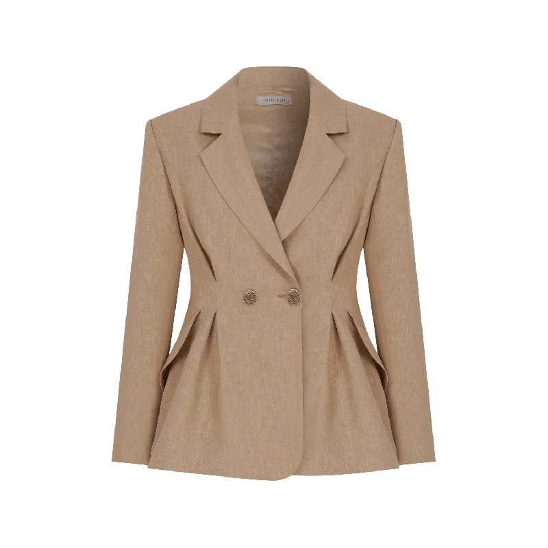 Marde Tailored Jacket in Almond Buff