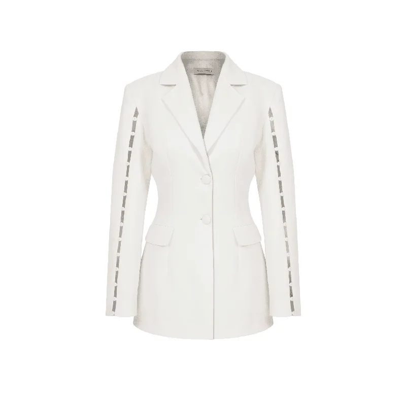 Marylebone Crepe Blazer in Vanilla Ice