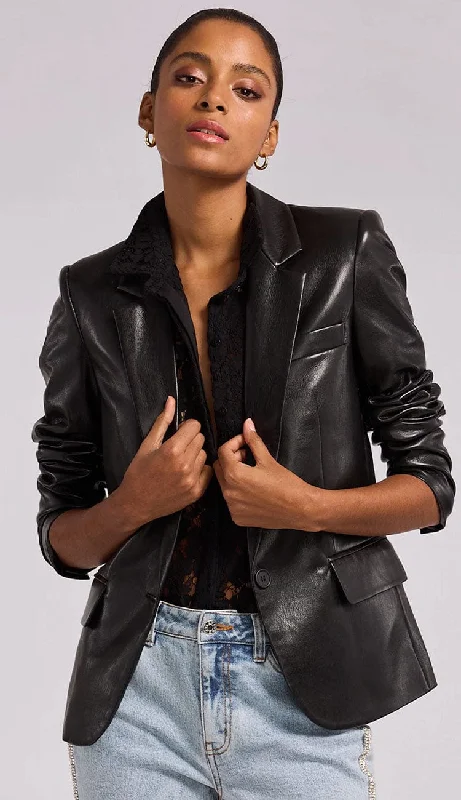 Milan Vegan Leather Blazer