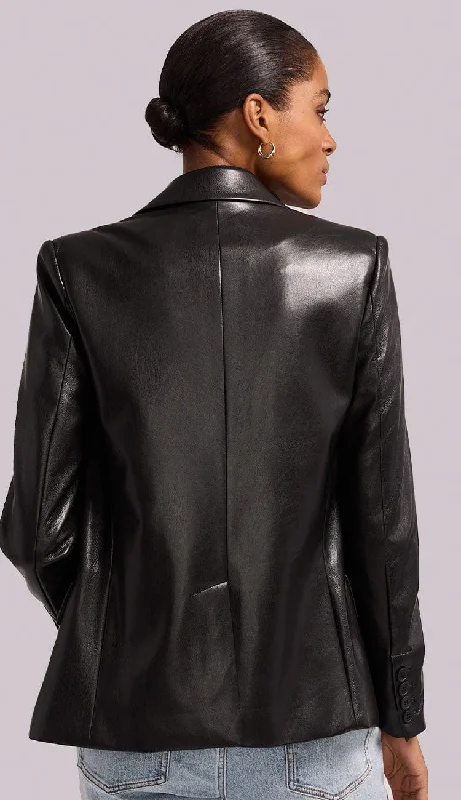 Milan Vegan Leather Blazer