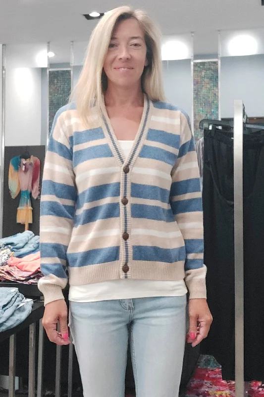 Minnie Rose Striped Cardigan