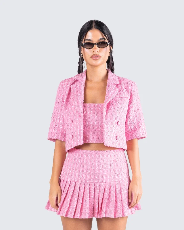 Zola Pink Tweed Jacket