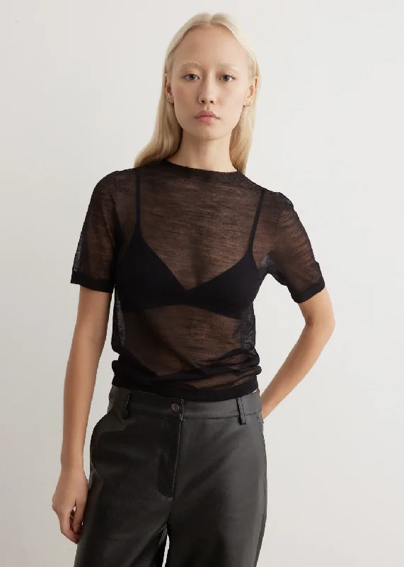 Kemon Seamless Sheer Knit T-Shirt