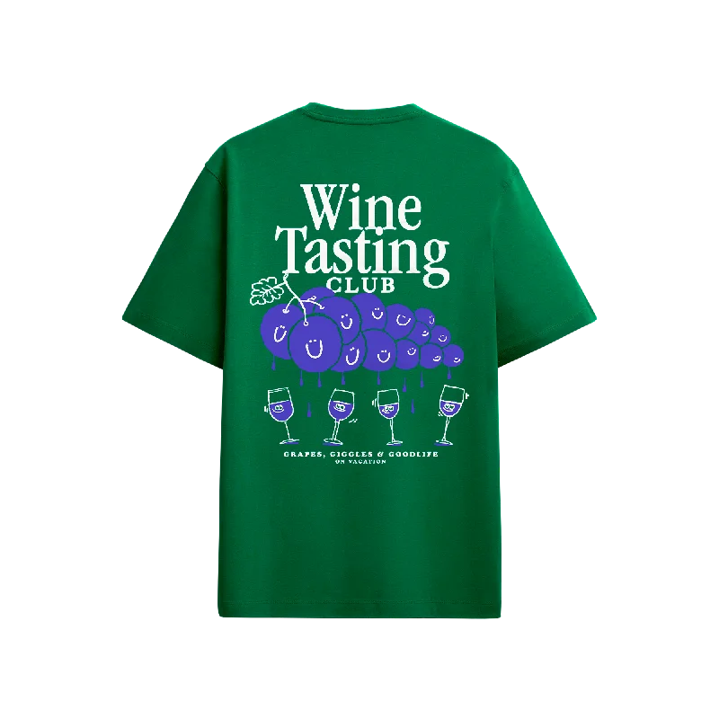 Wine Tasting T-Shirt - Bottle Green