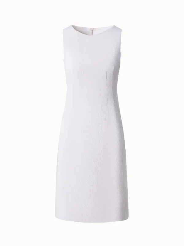 Wool Crêpe Double-Face Sheath Dress