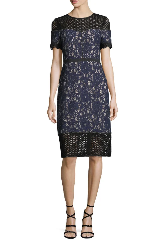 Black & Navy Aknar Lace Dress