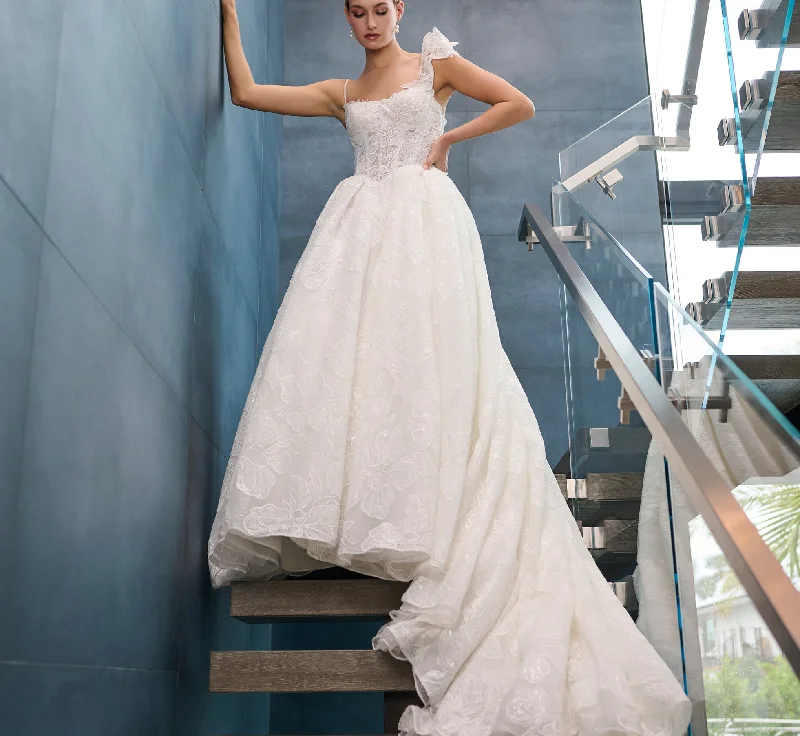 Overlace Ball Gown in Ivory