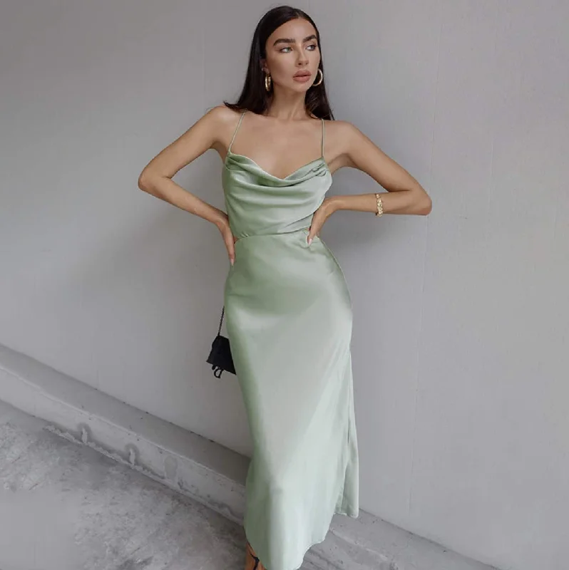 Veronique Green Party Dress