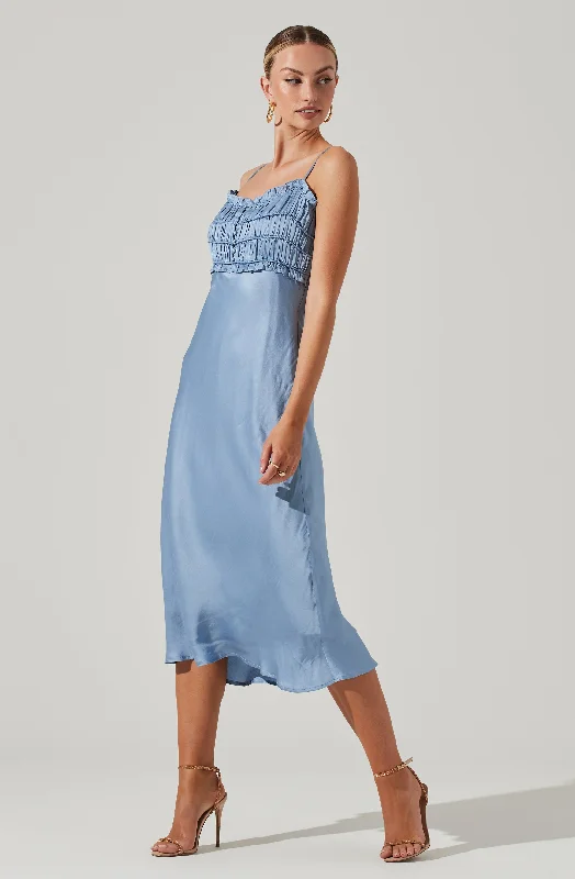 Zola Smocked Midi Dress