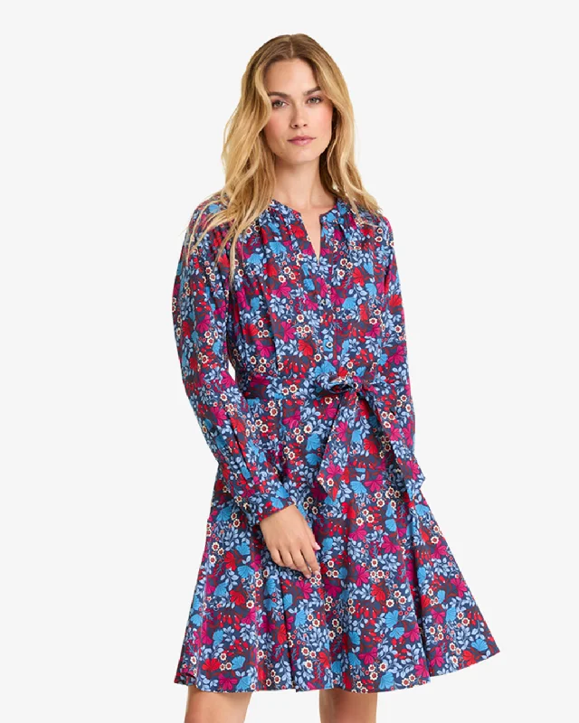 Imogen Mini Shirtdress in Stretch Poplin