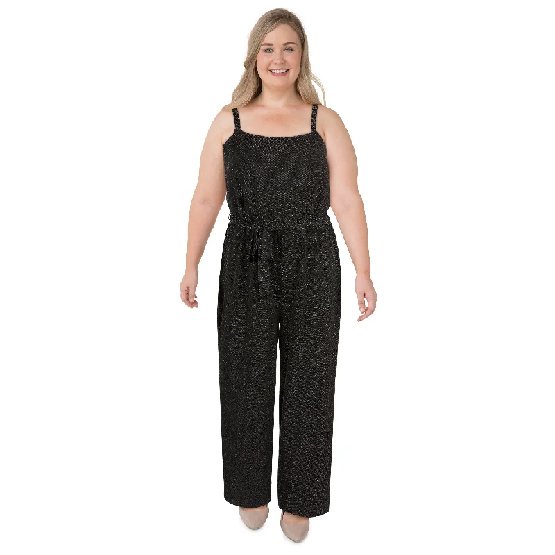 lily morgan Women's Plus Sparkly Jumpsuit