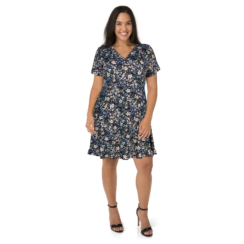 Women's Plus Wrap Front Dress